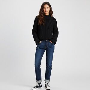 Vintage GAP men’s cotton ribbed sweater in black